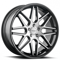 20" Versus Wheels VS555 Gloss Black with Machined Face Rims