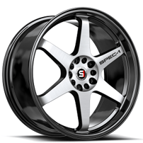 15" SPEC-1 Wheels SPT-33 Gloss Black with Machined Rims 