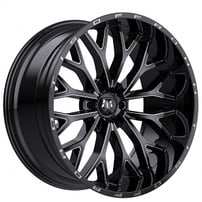 22" TIS Wheels 565BM Gloss Black Milled Off-Road Rims