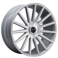 26" Gianelle Wheels Verdi with Cap Gloss Silver with Machined Rims