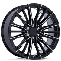 22" OE Creations Wheels PR223 Gloss Black Milled Rims