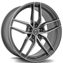 20" Curva Wheels CFF25 Gunmetal with Machined Face Flow Forged Rims 