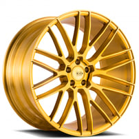 20" Savini Wheels Black Di Forza BM13 Custom Brushed Gold Rims