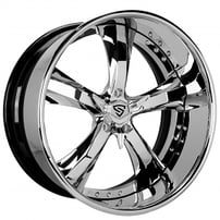 22" Staggered Snyper Forged Wheels Mach-5 Chrome High Polished Rims