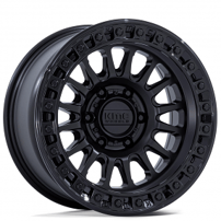 18" KMC Wheels KM552 IMS Matte Black with Gloss Black Lip Off-Road Rims