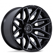 20" Fuel Wheels FC854BT Flux 8 Gloss Black Brushed with Gray Tint Off-Road Rims 