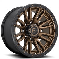 20" Fuel Wheels D681 Rebel Bronze with Black Lip 8-Lug Off-Road Rims 