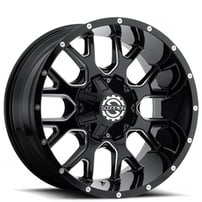 20" Scorpion Wheels SC-19 Black Milled Off-Road Rims 