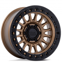17" KMC Wheels KM552 IMS Matte Bronze with Gloss Black Lip Off-Road Rims