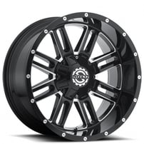 22" Scorpion Wheels SC-18 Black Milled Off-Road Rims 