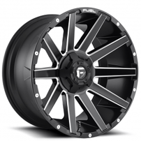 18" Fuel Wheels D616 Contra Matte Black Milled Off-Road Rims 