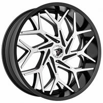 26" Diablo Wheels Magneeto Black with Machined Face Rims