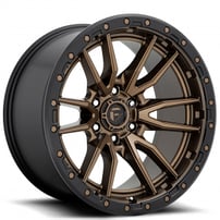 17" Fuel Wheels D681 Rebel Bronze with Black Lip 6-Lug Off-Road Rims 