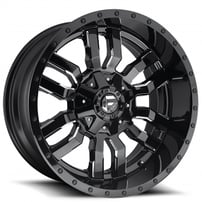 18" Fuel Wheels D595 Sledge Gloss Black Milled Crossover Rims