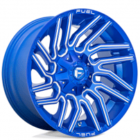 22" Fuel Wheels D774 Typhoon Anodized Blue Milled Off-Road Rims