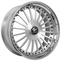 22" Lexani Forged Wheels Valencia Brushed Face with Chrome Step Lip Floating Cap Rims 