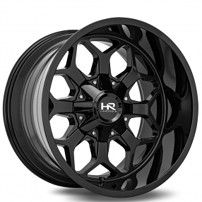 20" Hardrock Wheels H712 Indestructible Gloss Black Off-Road Rims