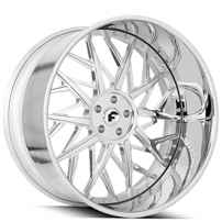 24" Staggered Forgiato Wheels Blocco Chrome Forged Rims