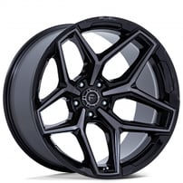 17" Fuel Wheels FC854BT Flux 5 Gloss Black Brushed Face with Gray Tint Off-Road Rims