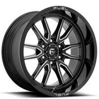 20" Fuel Wheels D761 Clash 6 Gloss Black Milled Off-Road Rims