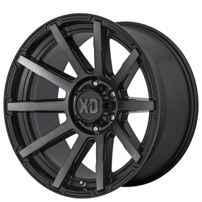 22" XD Wheels XD847 Outbreak Satin Black with Gray Tint Off-Road Rims 