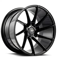 20x10" Savini Black Di Forza BM15 Gloss Black Super Concave True Directional Wheels (5x112/108/120, +38mm) 
