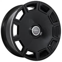 22" Koko Kuture Wheels Sicily Gloss Black Floating Cap Rims