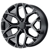 20" OE Creations Wheels PR176 Gloss Black Milled Rims 