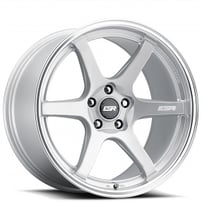 18" Staggered ESR Wheels AP6 Hyper Silver with Machined Lip Rotary Forged Rims