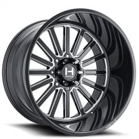 20" Hostile Wheels H127 Titan Black Milled Off-Road Rims