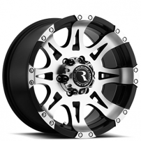 17" Raceline Wheels 982 Raptor Black with Machined Face Off-Road Rims 