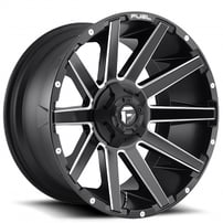 22" Fuel Wheels D616 Contra Matte Black Milled Crossover Rims