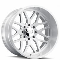 22" Cali Wheels 9115 Invader Brushed and Clear Coated Off-Road Rims