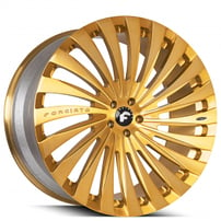 20" Staggered Forgiato Wheels Autonomo-M Gold Forged Rims