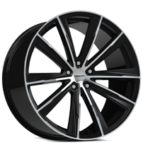 20" Vision Wheels 471 Splinter Gloss Black with Machined Face Rims
