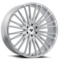 24" Blaque Diamond Wheels BD-716 Brushed Silver Rims