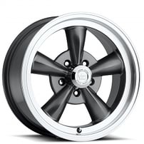 17" Staggered Vision Wheels 141 Legend 5 Gunmetal with Machined Lip Rims
