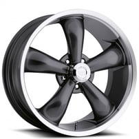 18" Staggered Vision Wheels 142 Legend 5 Gunmetal with Machined Lip Rims