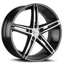 20" Versus Wheels VS453 Gloss Black with Machined Face Rims
