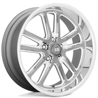 18" Staggered U.S. Mags Wheels Bullet U130 Textured Gunmetal with Milled Edges Rims