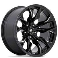 22" Fuel Wheels D803 Flame 5 Gloss Black Milled Off-Road Rims