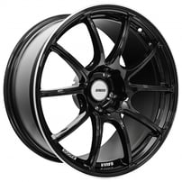 18" Bavar Racing BVR02 Gloss Black with Diamond Cut Lip Flow Formed Wheels (18x9.5/ 18x10.5 5x114/112/120, +15mm) 