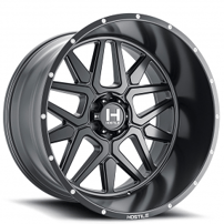 20" Hostile Wheels H128 Diablo Satin Black Off-Road Rims
