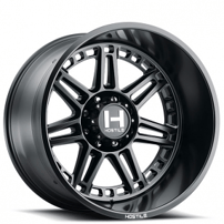 22" Hostile Wheels H124 Lunatic Satin Black Off-Road Rims
