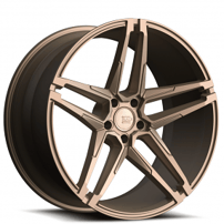 19" Staggered Savini Wheels Black Di Forza BM17 Matte Bronze Super Concave Rims
