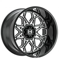 20" Hostile Wheels H132 Anvil Black Milled Off-Road Rims