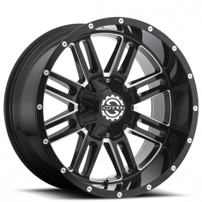 20" Scorpion Wheels SC-18 Black Milled Off-Road Rims 