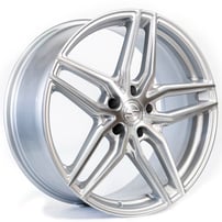 20" Select Precision Alloys Wheels S101 Shadow Gloss Silver Brushed Rims 