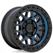 18" KMC Wheels KM549 GRS Midnight Blue with Gloss Black Lip Off-Road Rims