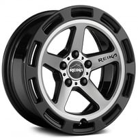 15" Reika Wheels Teton R20 Black with Machined Face Flow Formed Rims